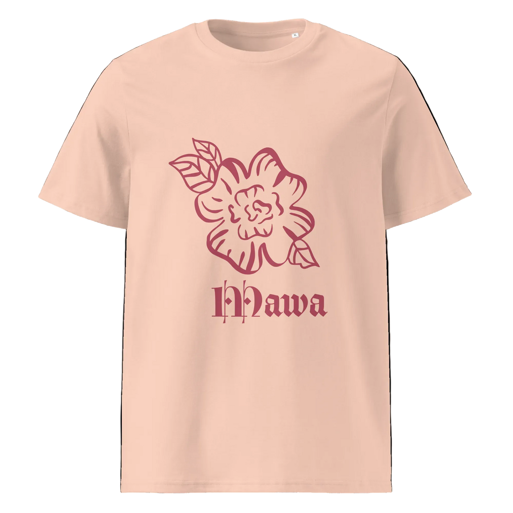 T-shirt beinge de ace illustré par un dessin de rose+légnde