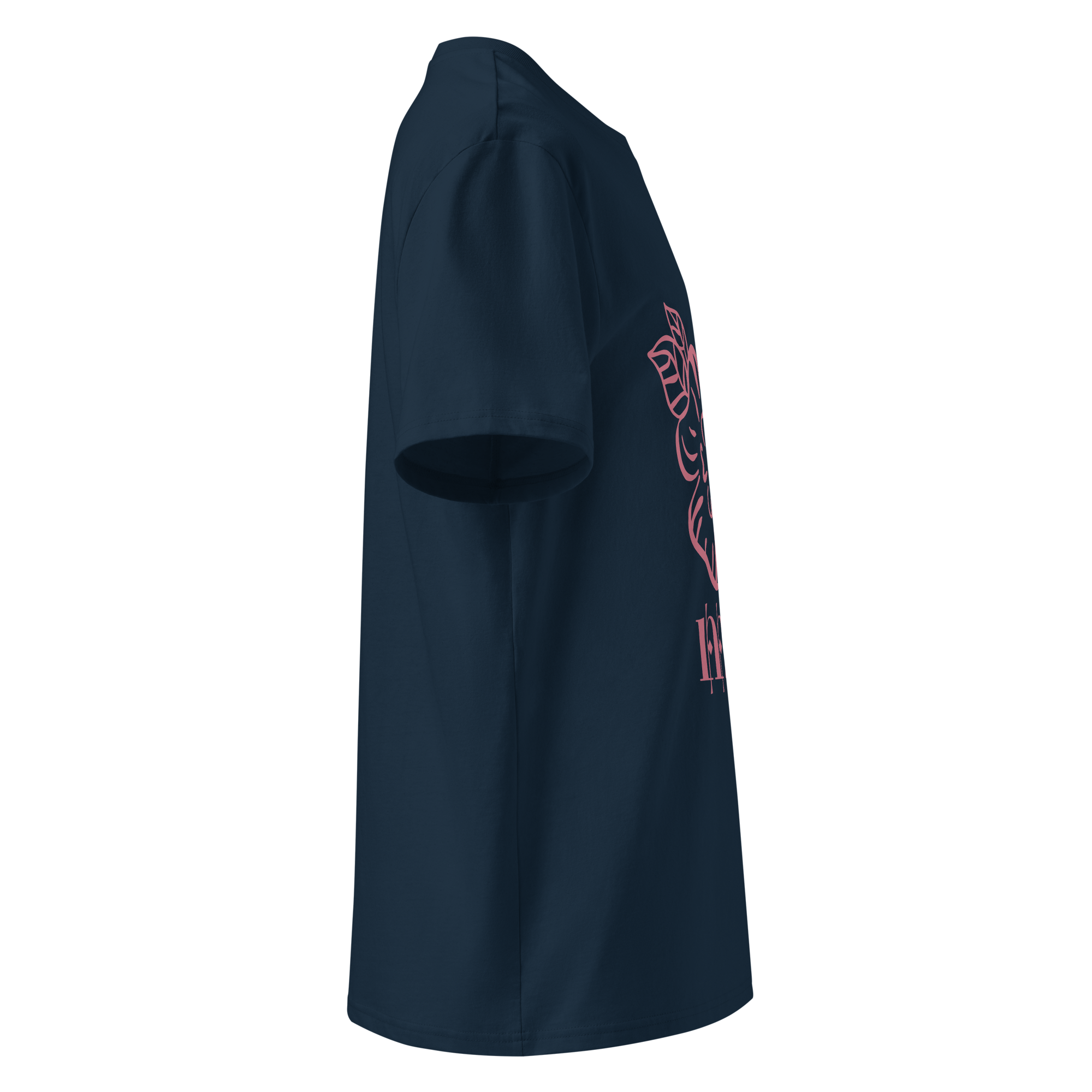 T-shirt bleu marine droite 